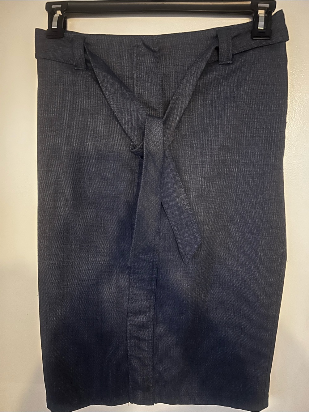 New York & Company Blue encil Skirt with Waist Detail